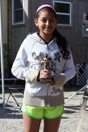 13 year old Karen inherited her mother's speed. She took 2nd overall in the women's 5K.